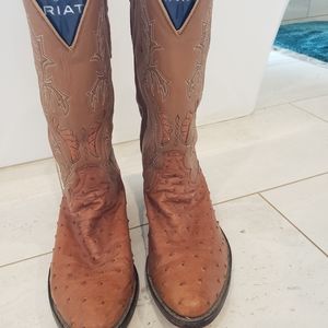 Mens Dan Post Ostrich Western Boots size 11 E